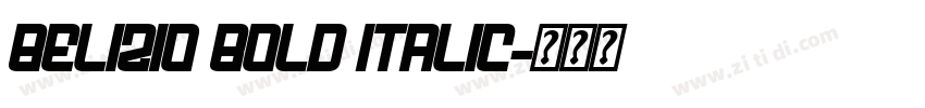 Belizio Bold Italic字体转换